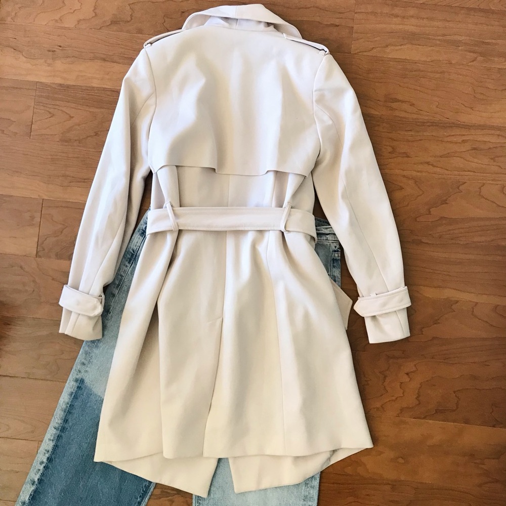 H & M Trench Coat, Cream - Picture 7 of 10